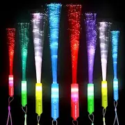 VEYLIN Fiber Optic Wand,8 Pieces Glow Fiber Wands Stick With 3 Flashing Models for Kids Birthday Wedding Party