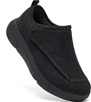 [YINGCSM] Diabetic Shoes Women's Wide Seniors Orthopaedic Slippers Health Shoes Lightweight Walking Shoes with Velcro Fastening for Swollen Feet Size 36-43