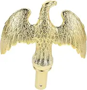 BCOATH Eagle Flag Pole Ball Topper: Decorative Flagpole Top - Gold Finial Ornament for Telescoping Sectional Rod Outside House Backyard Garden Decor
