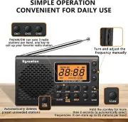 Portable AM/FM/Shortwave Radio, Battery/AC Operated