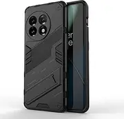 [ESTH] Compatible with OnePlus 11 5G Case with Stand Holder Protective Case [for Mobile Phone Holder Car Magnet] Military Shockproof Mobile Phone Case, Black