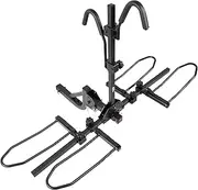 CyclingDeal 2" Hitch Mounted 2 or 4 Bike Rack - Max Tire Width up to 5"- Load up to 45 lbs Per Bike - Platform Style Carrier Rack for Fat Bikes MTBs & Road Bikes