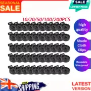 UP 200X Shade Cloth Plastic Clips Round Plastic Black Clips for Sun Shade Net AU
