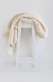 Masterweave Windermere Alpaca Throw Rug Blanket - Cream