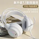 電腦耳機頭戴式有線電競游戲耳麥雙孔USB台式筆記本吃雞帶麥克風 「優品居家百貨 」