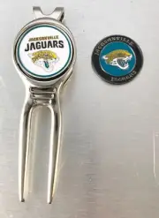 NFL Golf Divot Repair Tool Beltclip Ballmark Silver Jacksonville Jaguars