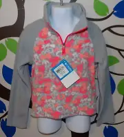NEW NWT Columbia Girls' Glacial Fleece Print Half Zip SZXXS (4/5) $32
