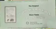 Springville Rotary 1997 Original Pop Warners Home Town Trivia Game New Old Stock