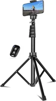 UBeesize 51" Phone Tripod & Selfie Stick, Camera Tripod Stand w/ Wireless Remote