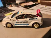 BBURAGO 1:18 DIECAST FORD FOCUS RALLY CAR BLAUPUNKT CAR MULTIMEDIA WHITE NO BOX
