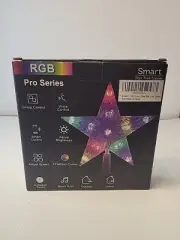 BrizLab Smart Star Tree Topper- 11 LED CLEAR App Controled
