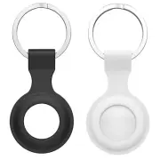 Silicone Protective Case Holder for Apple AirTag Tracker with Keychain Ring