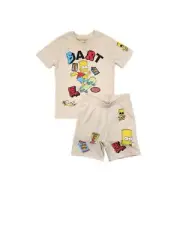 The Simpson Tan Short Sweat Set Bart Simpson Set Outfit Size 8