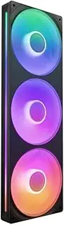 NZXT F360 RGB Core - 360mm Single-Frame Fan Unit with 3 x 120mm RGB Fans - Speed & Lighting Control - High Static Pressure & Airflow - Fluid Dynamic Bearings - 8 aRGB LEDs Per Fan - Black
