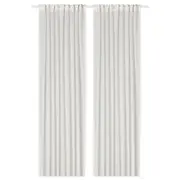ROSENROBINIA sheer curtains, 1 pair, white/with heading tape, 145x250 cm