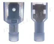 100 MALE/FEMALE QUICK ELECTRICAL WIRE SPLICE CONNECTORS BLUE 16-14 AWG *USA*