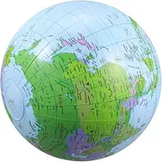 Inflatable Globe Beach Ball Realistic for Fun Learning Interactive Geography Experience for Summer Pool Parties Outdoor Play Activities