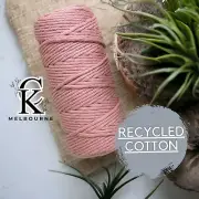 3MM 1ply macrame cord FLESH PINK Cotton Rope Single Strand Yarn Suppy Australia
