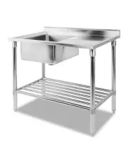 [Cefito] Stainless Steel Sink Bench 100x60cm in Silver