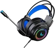 Gaming Headset with Noise Reduction Microphone Channel Stereo Sound Comfortable Ear Design Wired Headphones with Lighting for Enhanced Gaming