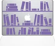 The Decal Guru 1649-MAC-15P-LAV Bookshelf Library Decal Vinyl Sticker, Lavender, 15" MacBook Pro (2015 & Older)