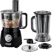Russell Hobbs RHFP5BLK, Desire Food Processor, Includes Attachments, Dishwasher Safe, 2 Speed Settings and Pulse, Matte Black