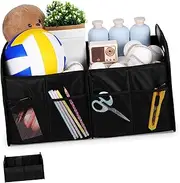 TOGEVAL Car Trunk Storage Organizer with Divided Compartments Foldable Grocery Case for Suv Capacity Cloth Storage for Efficient Organization and