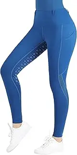 [Harrison Howard] Rider Breeches with Mesh Calf Extra-Breathable Riding Athletic Pants Full-Seat Silicone Adds Grip & Safety