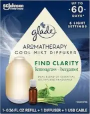 C10 Glade Aromatherapy Cool Mist Oil Diffuser Refill, Lemongrass & Bergamot