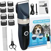 Kisangel 1 Set Alloy Razors Blue Abs Pet Grooming Vacuum Dog Hair Clippers Dog Grooming Clippers