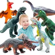 Peeokuo 6 Pcs Jumbo Dinosaur Toys for Kids Big Dinosaur Toys for Boys Soft Realistic Giant Dinosaur Toys for Kids 3-5 - Perfect Dinosaur Gifts Dinosaur Lovers- Dinosaur Party Favors