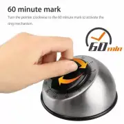 Stainless steel round table mechanical timer Kitchen Cooking Timer F0M1