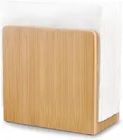 MOLEDINO Bamboo Paper Napkin Holder Stand for Kitchen Dining Table, Farmhouse Rustic Cocktail Bar Dinner Beverage Luncheon Tabletop Party Picnic