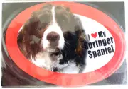 I Love My Springer Spaniel - Dog - UV Coated Popular Pet Magnet Signs 6x4 inches