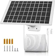 Solar Panel Camera Charger Fit for Arlo Essential Spotlight/XL Spotlight Camera, Ring Spotlight Cam Plus/Spotlight Pro 5V 6W Solar Panel Fast Charging Cable