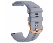 Wahoo ELEMNT RIVAL compatible Silicone Watch Straps with Rose Gold Buckles - Grey