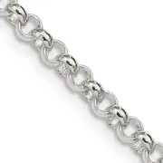 18 Inch Sterling Silver 4mm Rolo Chain