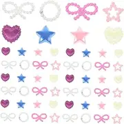 PLAFOPE Fashionable Flatback Pearl Charms 50g Mixed Pack for Nail Art Craft Decorations