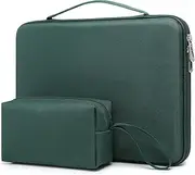 HYZUO 13.3-14 Inch Hard Shell Laptop Sleeve Case for MacBook Pro 14 M4/M3/M2/M1, MacBook Pro/Air 13, XPS 13, 13.8"-13.5" Surface Laptop, HP Spectre X360 13/14, Midnight Green