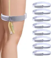 NITTIID 8 Pieces Catheter Leg Bag Strap, Catheter Supplies Foley Catheter Stabilization Device Holder Urinary Legband Leg Strap (26x1in)