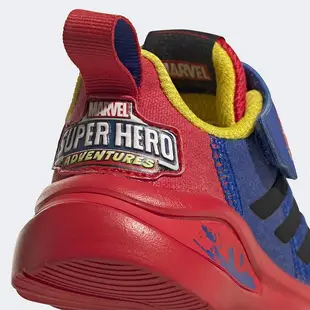 Adidas MARVEL SPIDER-MAN FORTARUN SUPER HERO 童鞋 小童 蜘蛛人 魔鬼氈 紅【運動世界】FY1656