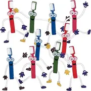 ArtCreativity Bendable Toothbrush Figures, Set of 12, Bendable Toys for Kids, Party Favors for Boys & Girls, Stress Relief Fidget Toys for Kids and Adults, Dentist Office Giveaways, and Pinata Fillers