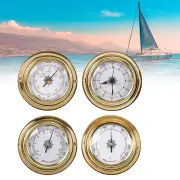 4x Barometers Clock Meter Thermometer Hygrometer Kit for Yachting Barn