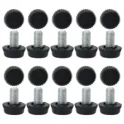 M6 x 10 x 15mm Leveling Feet Adjustable Support Cover for Machine Leg 20pcs