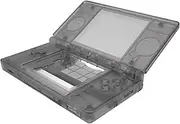 eXtremeRate Clear Black Replacement Full Housing Shell for Nintendo DS Lite, Custom Handheld Console Case Cover with Buttons, Screen Lens for Nintendo DS Lite NDSL - Console NOT Included