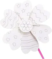 HANABASS DIY Boys and Girls Windmill Craft Unfinished Paper Toy Pc Set Safe Fun for Creative Play