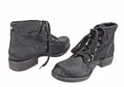 Sam Edelman Bleecker Black Women Calf Hair Fur Leather Ankle Boots Shoes 6.5 NEW