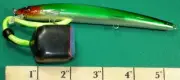 #0001 1- FISHING LURE pool cue chalk holder for HEX, ROUND OR SQUARE CHALK
