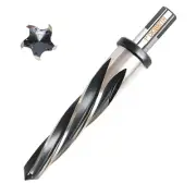 1” Bridge Construction Reamer Drill Bit, M2 HSS Taper Chucking Reamer for Ste...