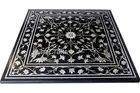 Square Shape Black Marble Coffee Table Top MOP Inlay Work Sofa Center Table